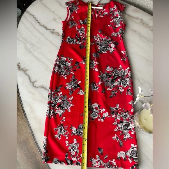 NWT ECI Red Sleeveless Dress Size 8 - Picture 4 of 5